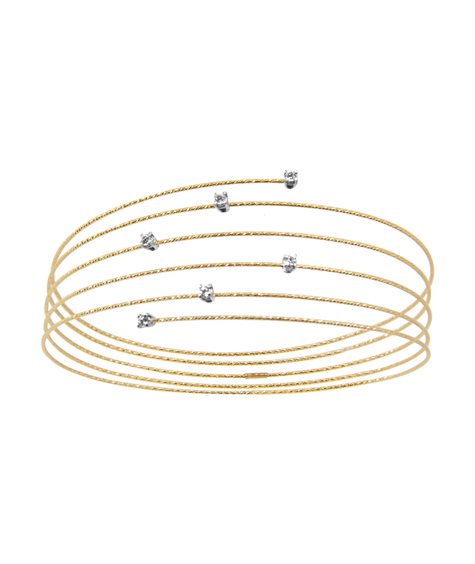 Bracciale Magic Wire Donna Stardust  in Oro Diamante 0.12 Ct 39-B-GD-01 - 39-B-GD-01